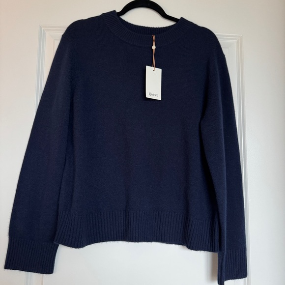 Quince Sweaters - NWT! QUINCE Mongolian Cashmere Oversized Crewneck Sweater True Navy Size Medium